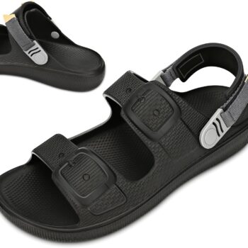 Slides for Men,Men's Slides Sandals for Men Adjustable Beach Sandal Platform Sandals Comfort Lightweight Ultra Cushion EVA Slides