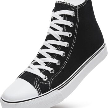 Men's High Top Canvas Sneakers Lace Up Classic Casual Walking Shoes