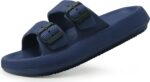 Sandals for Women and Men - Pillow Slippers - Double Buckle Adjustable Slides - EVA Flat Sandals