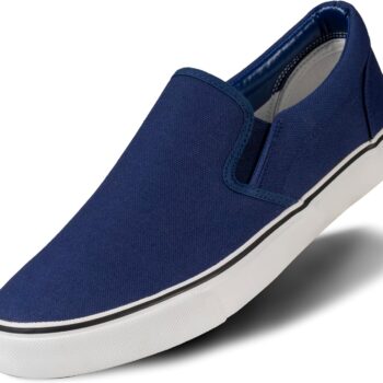 Men's Sneakers Classic Low Top Slip On Shoes Wide Canvas Skate  Sneakers with Soft Insole Causal Dress Shoes for Men able Walking Shoes Slip on Sneakers for Men