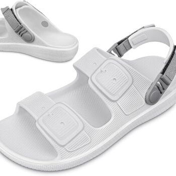 Slides for Men,Men's Slides Sandals for Men Adjustable Beach Sandal Platform Sandals Comfort Lightweight Ultra Cushion EVA Slides