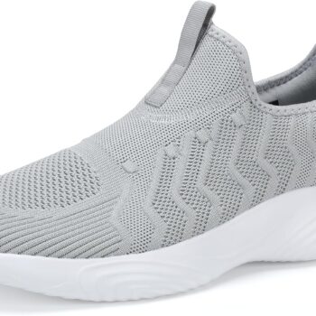 Mens Slip On Walking Shoes Lightweight Non Slip Gym Workout Running Shoes Mesh Breathable Cushion Fashion Tennis Athletic Casual Sneakers