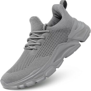 Men's Slip on Walking Shoes Ultra Light Breathable Non Slip Running Shoes Casual Fashion Sneakers Mesh Workout Sports