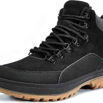 Men's Hiking Boots, Lightweight Waterproof Boots, Plush Lined, Non-Slip, Warm Shoes