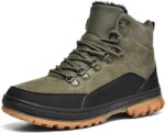 Men's Hiking Boots, Lightweight Waterproof Boots, Plush Lined, Non-Slip, Warm Shoes